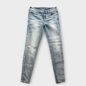 American Eagle Super Stretch Jegging Women's Size 4 Light faded wash jeans